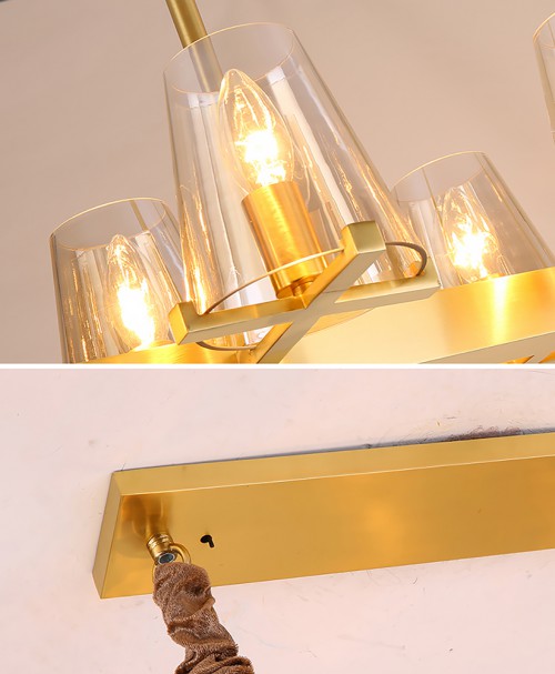 Anke Line Brass Chandelier