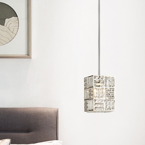 Chrome Pendant Crystal