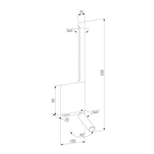 Elektrostandard 40111/LED графит
