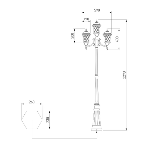 Elektrostandard Cassiopeya F/3 черное золото