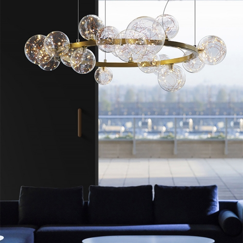 Folks Chandelier Gold