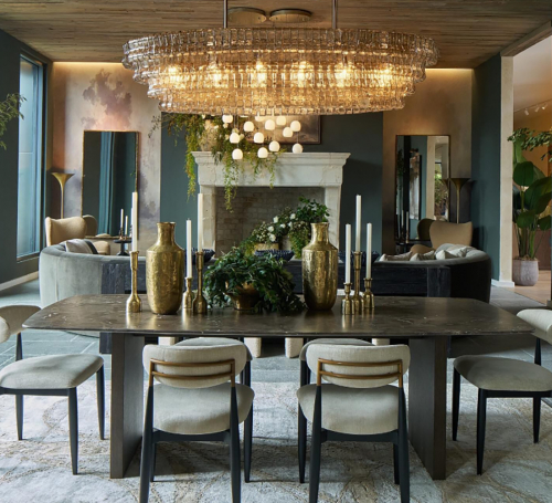 Ghiaccio Oval Chandelier