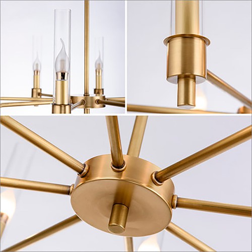 Gold Sea Glass Chandelier