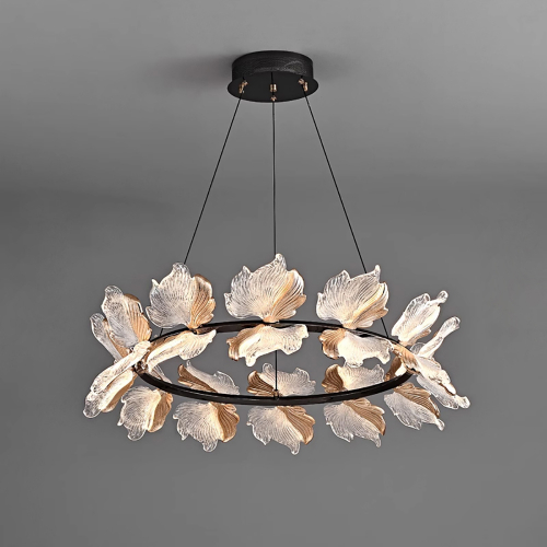 Leaves Chandelier Round