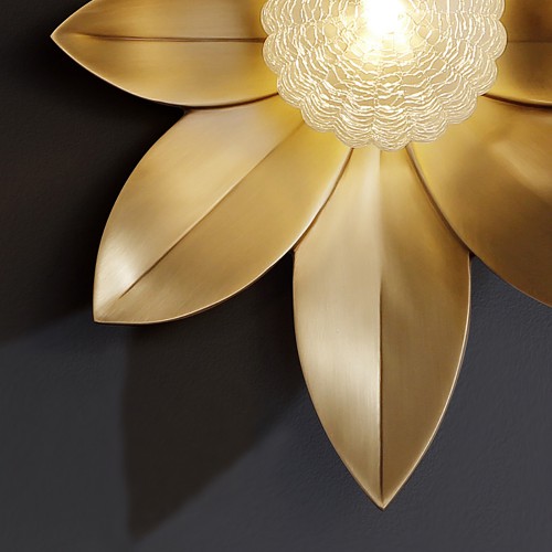 Бра дизайнерский Luxury Brass Modern Flower