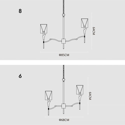 Luxury Modern Brass Chandelier