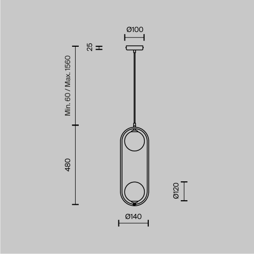 Maytoni MOD013PL-02BS1