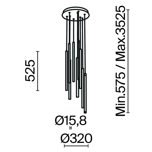 Maytoni MOD236PL-L54BS3K