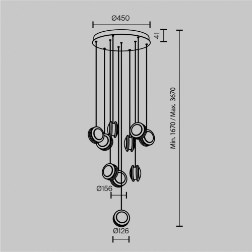Maytoni MOD361PL-L41BS3K
