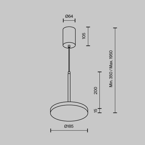 Maytoni P076PL-L12W3K-BS