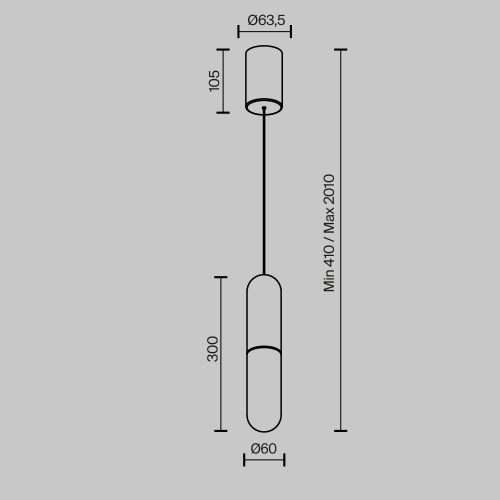 Maytoni P101PL-L300-12W3K-B
