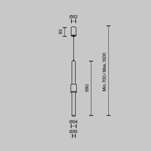 Maytoni P105PL-12W3K-BS