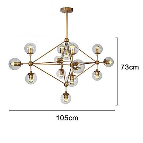 Modo Chandelier Brass Color