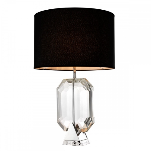 Лампа настольная Table Lamp Emerald Nickel Finish Incl Black Shade 110144
