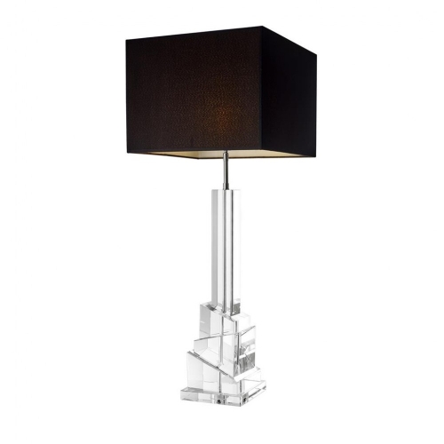 Table Lamp Modena Crystal Glass / White Shade Ul 110782