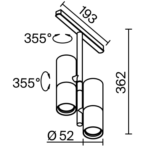 Technical TR005-4-2X12W-DS-BW