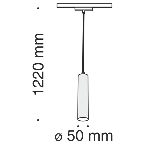 Трековый подвесной светильник Technical TR016-2-12W4K-B