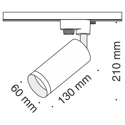 Трековый светильник Technical TR004-1-GU10-CH