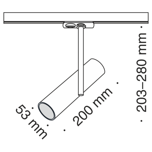 Трековый светильник Technical TR005-1-GU10-B